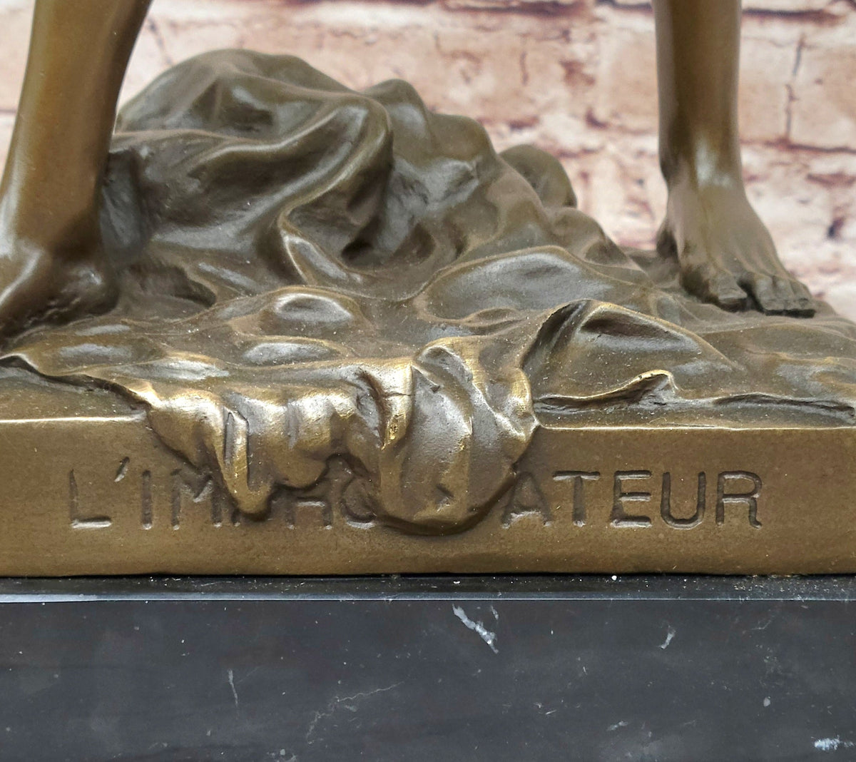 L'Improvisateur by Felix Charpentier Bronze Sculpture on Marble