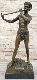 L'Improvisateur by Felix Charpentier Bronze Sculpture on Marble