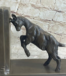 Baby Satyr Cherub Goat Bronze Bookend Sculpture 8" x 8"