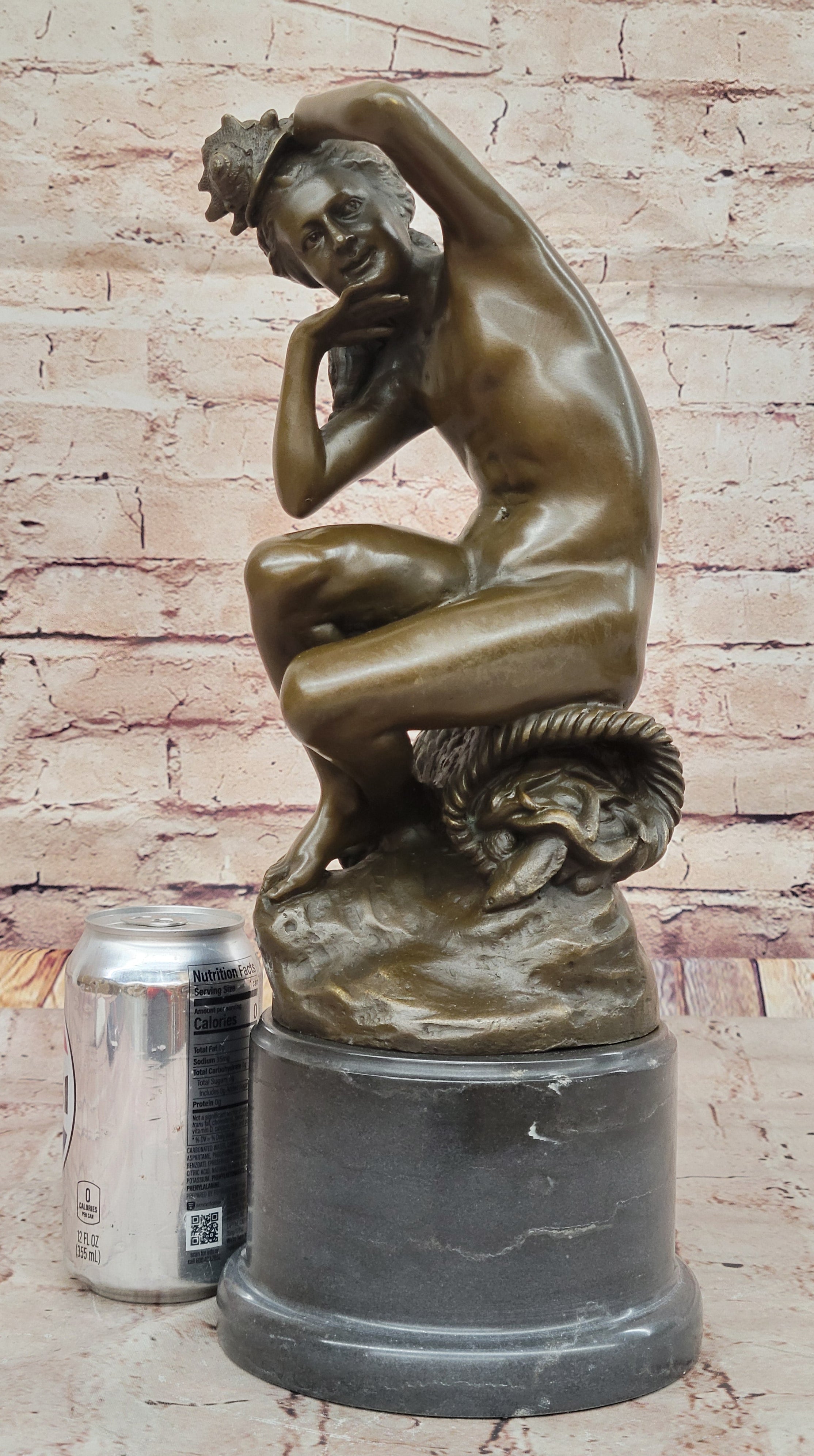 Carpeaux 'Bacchante' Bronze Sculpture on Marble Base