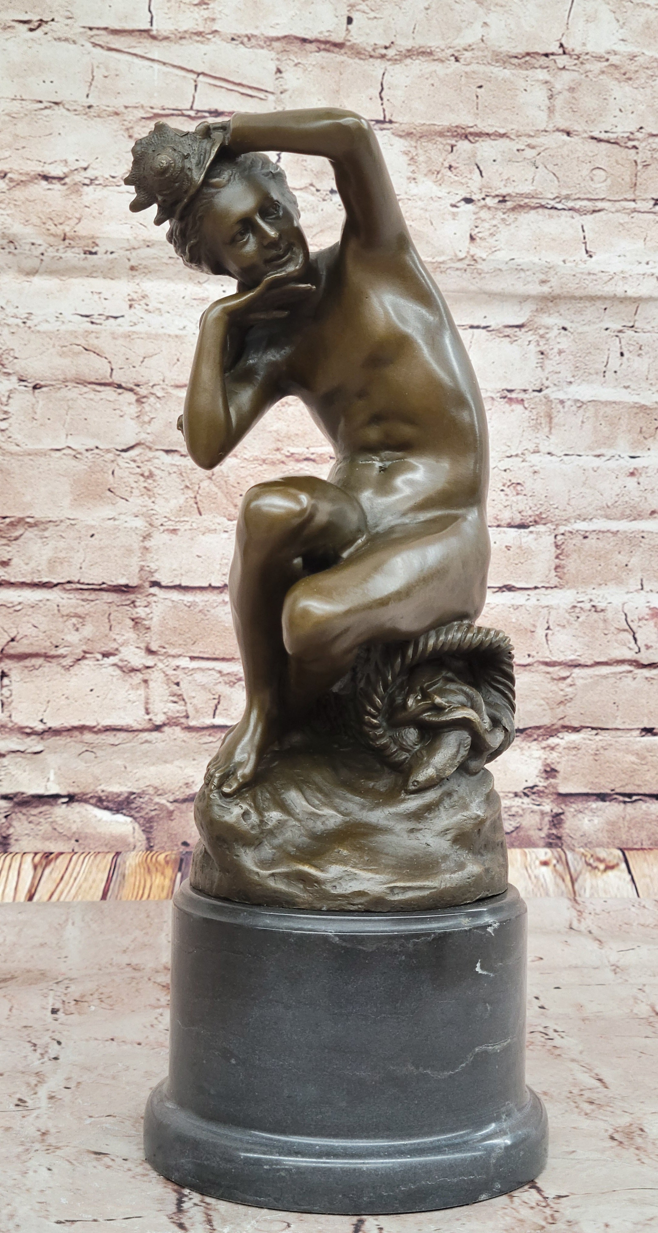 Carpeaux 'Bacchante' Bronze Sculpture on Marble Base