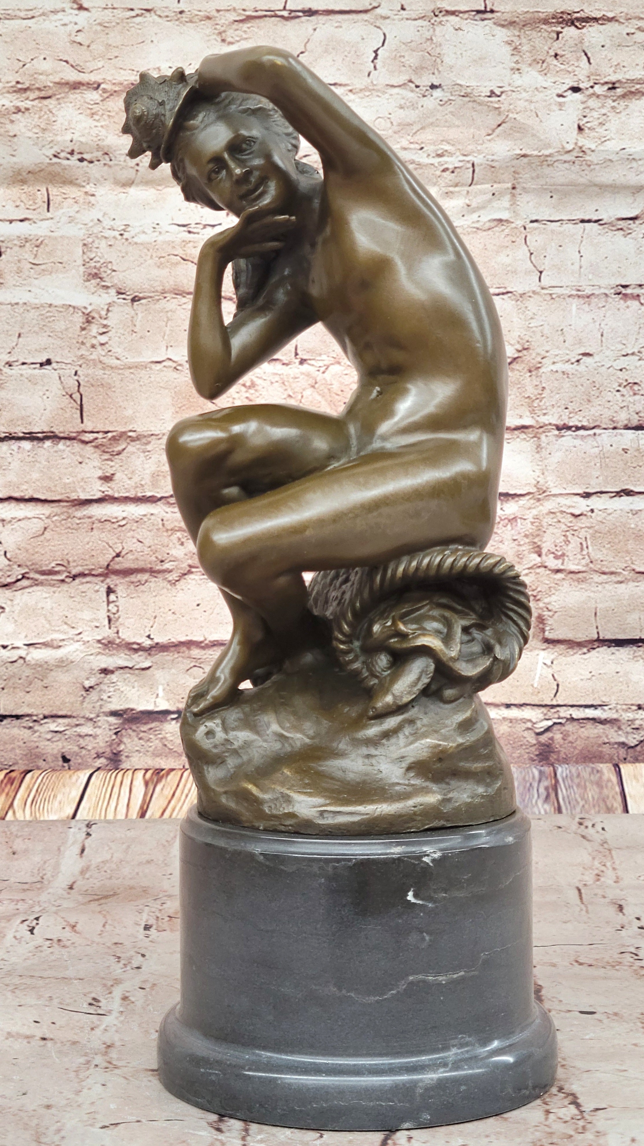 Carpeaux 'Bacchante' Bronze Sculpture on Marble Base