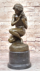 Nude Boy with Shell Bronze by Carpeaux Bronze Sculpture