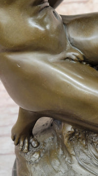 Nude Boy with Shell Bronze by Carpeaux Bronze Sculpture