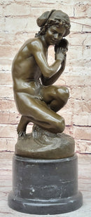 Nude Boy with Shell Bronze by Carpeaux Bronze Sculpture
