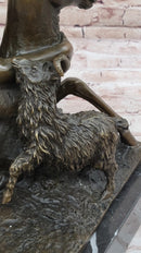 Goddess Diana Artemis w/ Deer Stag - Bronze Sculpture by Jacquiet