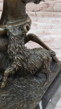 Goddess Diana Artemis w/ Deer Stag - Bronze Sculpture by Jacquiet