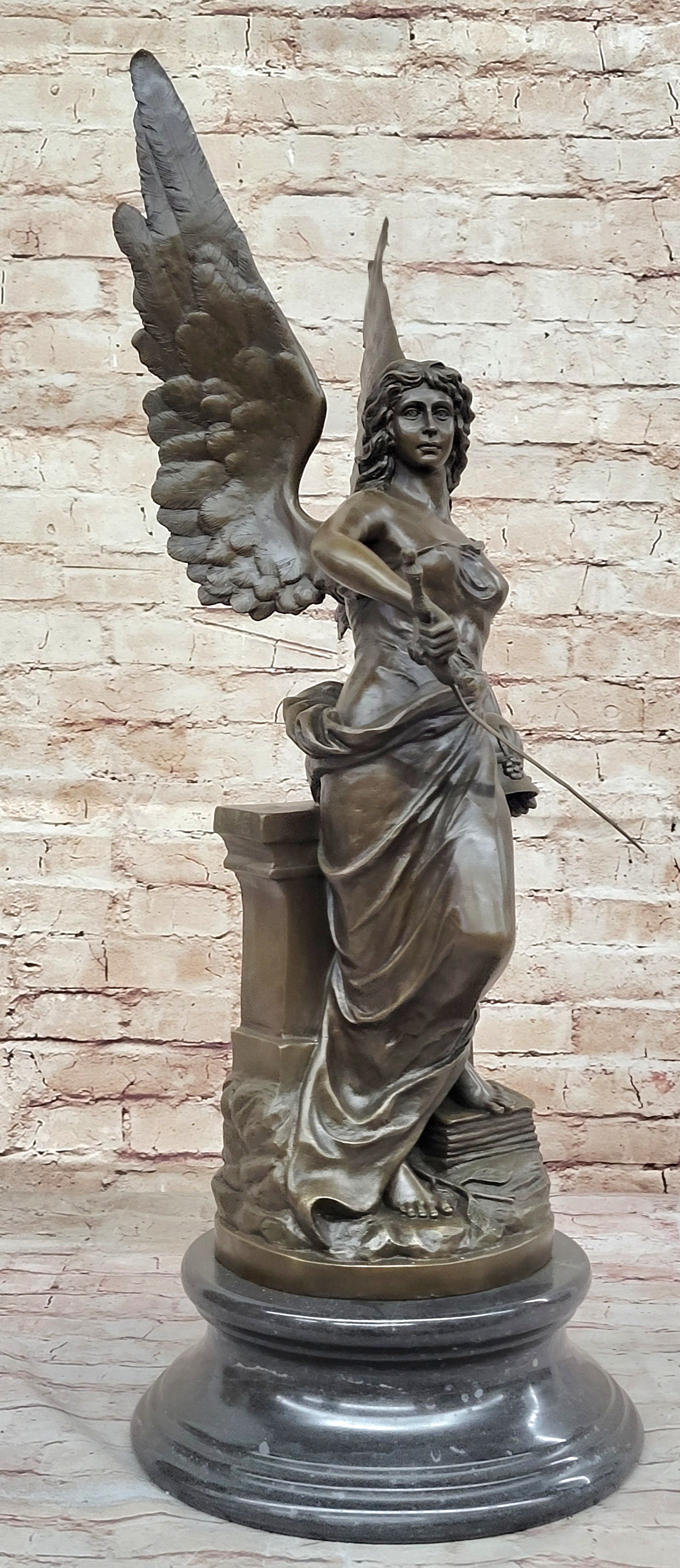 Winged Nike Goddess of Victory Angel w/ Sword Bronze