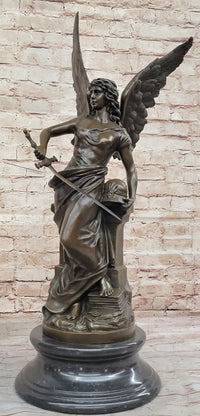 Winged Nike Goddess of Victory Angel w/ Sword Bronze