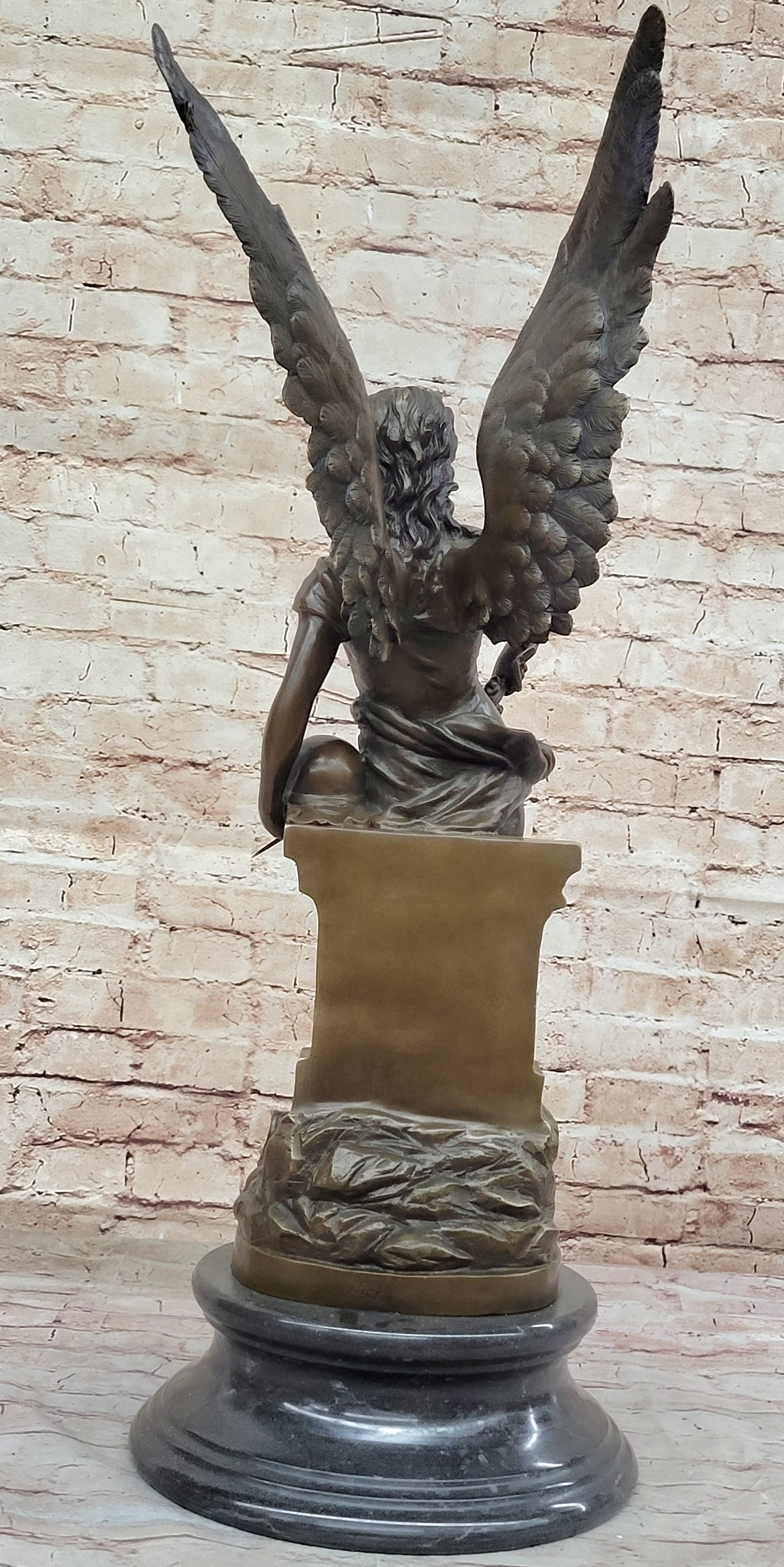 Winged Nike Goddess of Victory Angel w/ Sword Bronze
