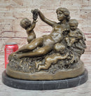 Hot Cast Bronze Vintage Antique Reproduction of Mother & Children Classical Art by Carrier Belleuse