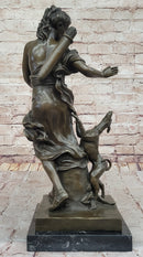 Artemis Diana the Huntress Bronze Sculpture with Hound