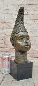 Female Busts Bronze Black Woman Sculpture by Zhang