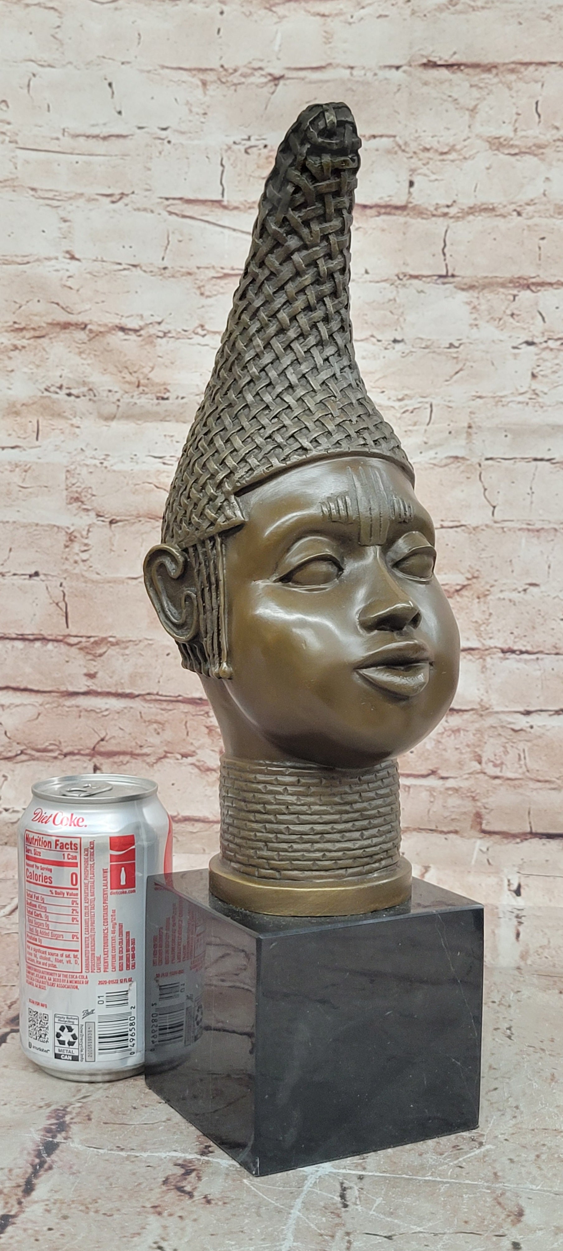 Female Busts Bronze Black Woman Sculpture by Zhang