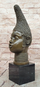 Female Busts Bronze Black Woman Sculpture by Zhang
