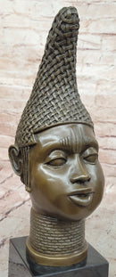 Female Busts Bronze Black Woman Sculpture by Zhang