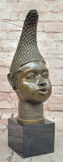 Female Busts Bronze Black Woman Sculpture by Zhang