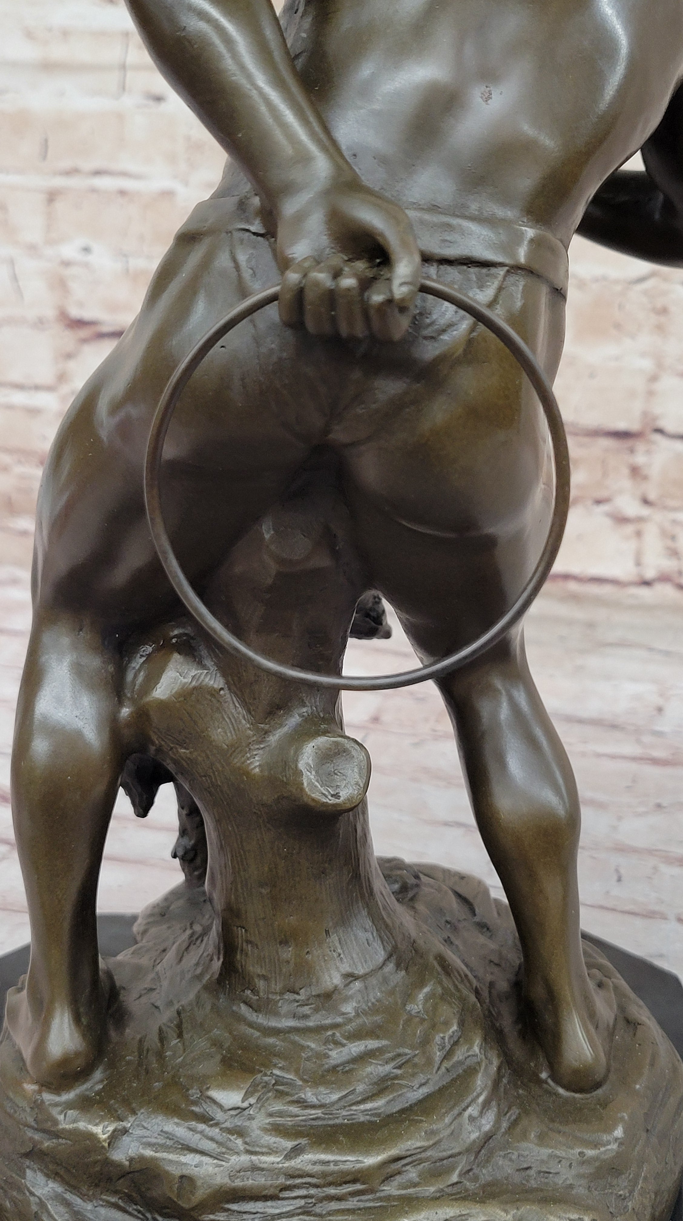 Native American Indian Shaman Taming a Bear - Bronze by P. Bartlett