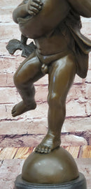 Cherub Angel Putto with Dolphin Andrea del Verrocchio Bronze