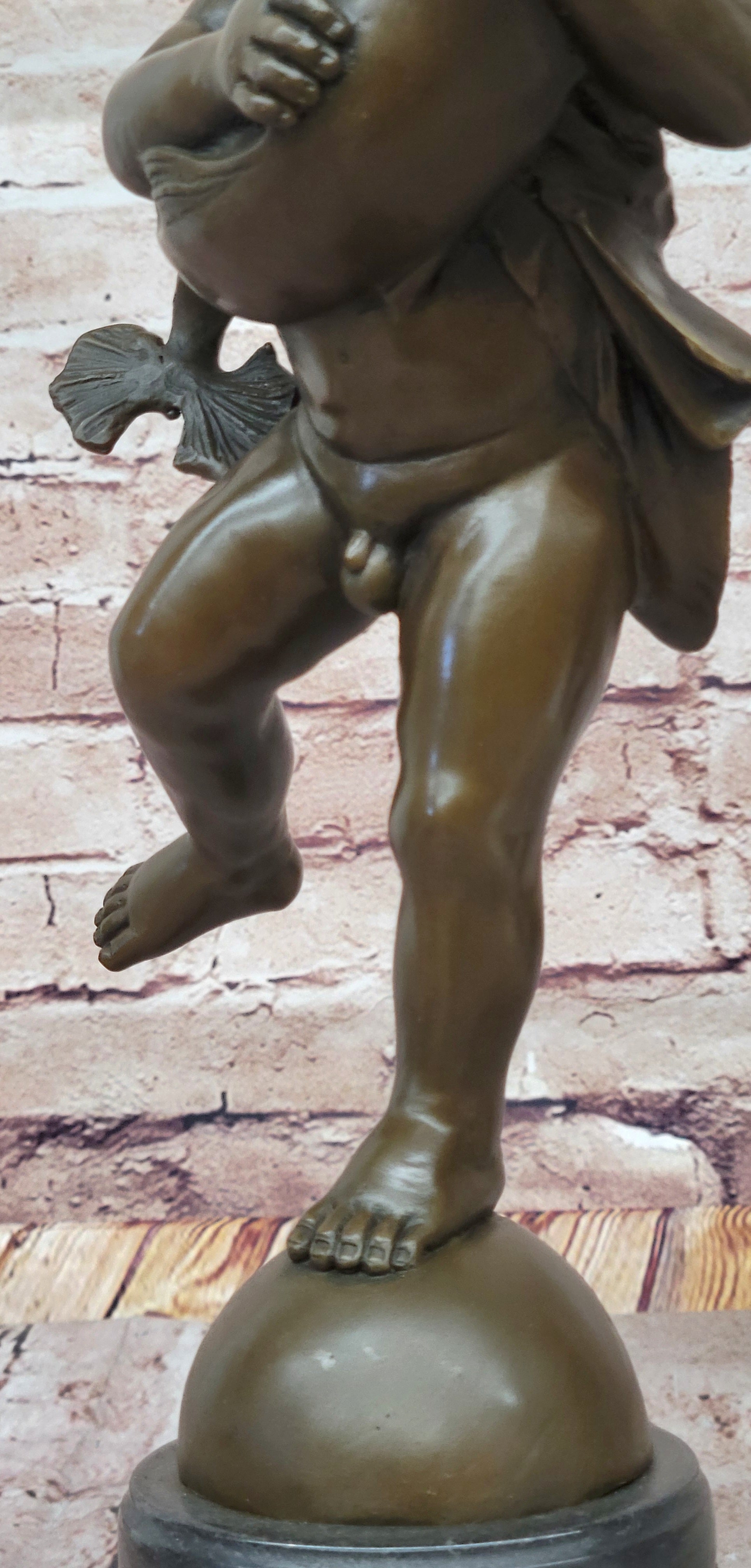 Cherub Angel Putto with Dolphin Andrea del Verrocchio Bronze