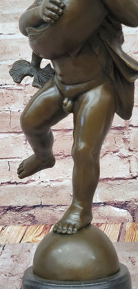 Cherub Angel Putto with Dolphin Andrea del Verrocchio Bronze