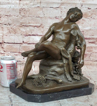 Signed Mario Nick 100% Bronze Sculpture Saturn the Roman God of Agriculture Statue