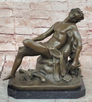 Signed Mario Nick 100% Bronze Sculpture Saturn the Roman God of Agriculture Statue