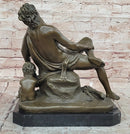 Signed Mario Nick 100% Bronze Sculpture Saturn the Roman God of Agriculture Statue