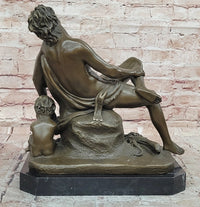 Signed Mario Nick 100% Bronze Sculpture Saturn the Roman God of Agriculture Statue
