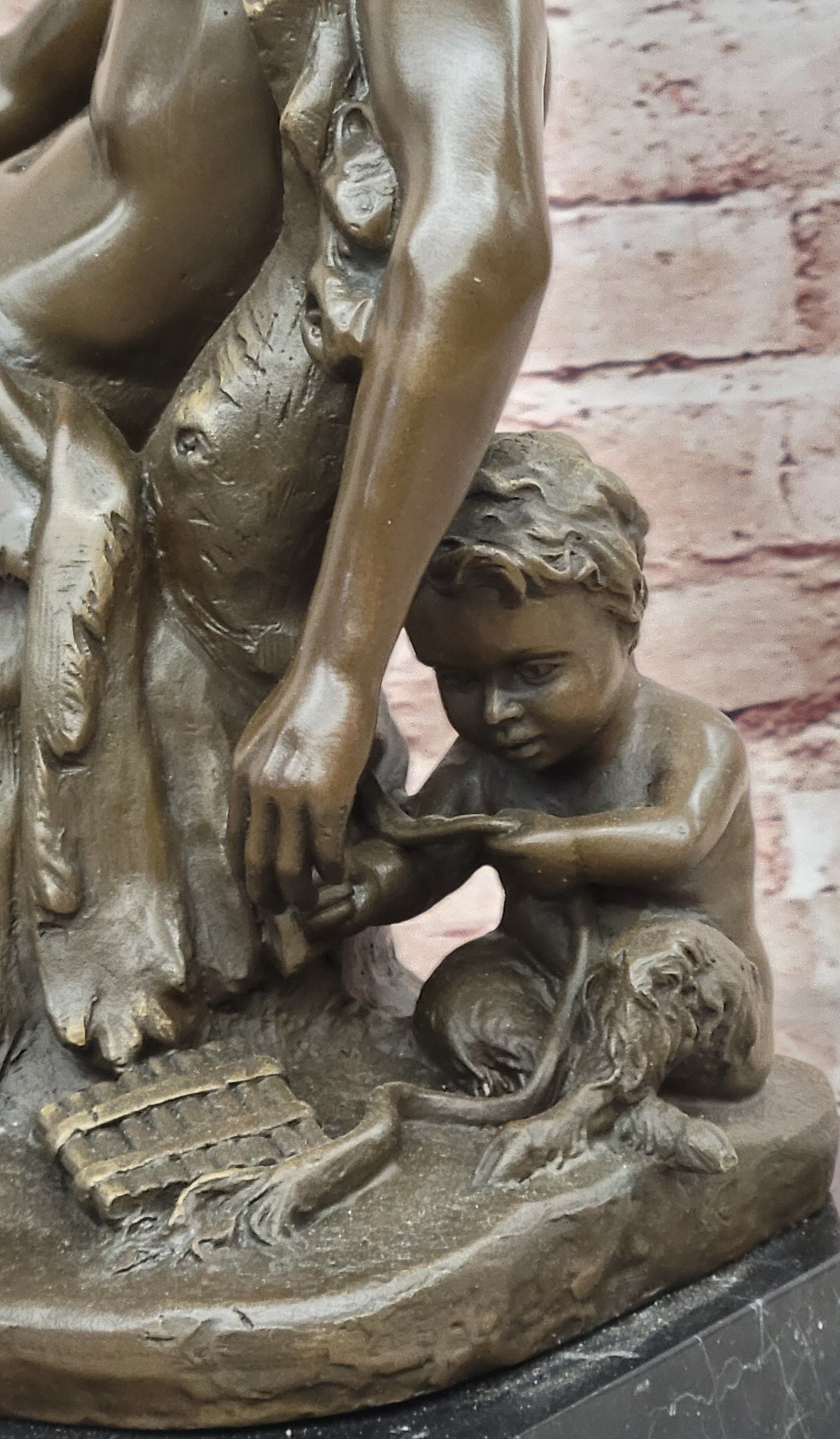 Signed Mario Nick 100% Bronze Sculpture Saturn the Roman God of Agriculture Statue