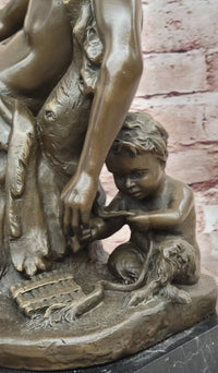 Signed Mario Nick 100% Bronze Sculpture Saturn the Roman God of Agriculture Statue