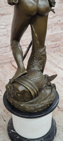 Hand Made Genuine Bronze Sculpture Mythology Statue David Signed Donatello Figurine