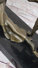 Art Deco Flapper Girl with Dog Chiparus Bronze 13" x 24"