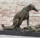 Art Deco Flapper Girl with Dog Chiparus Bronze 13" x 24"