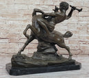 Theseus Slaying The Centaur Bronze Sculpture Greek Mythology