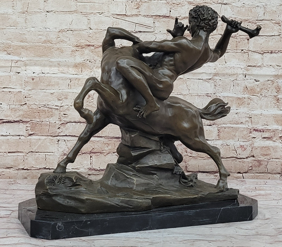 Theseus Slaying The Centaur Bronze Sculpture Greek Mythology