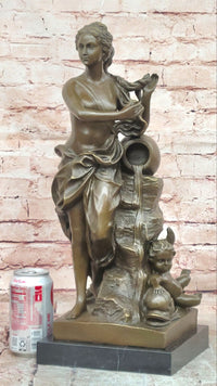 Venus and Cupid Original Artwork by Cesaro Genuine Bronze Metal Sculpture