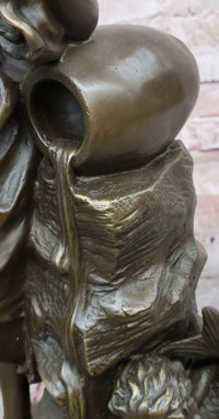 Venus and Cupid Original Artwork by Cesaro Genuine Bronze Metal Sculpture
