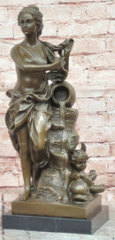 Venus and Cupid Original Artwork by Cesaro Genuine Bronze Metal Sculpture