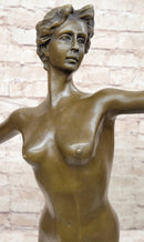 Nude Diana The Huntress by Jean Patoue Genuine Bronze Sculpture
