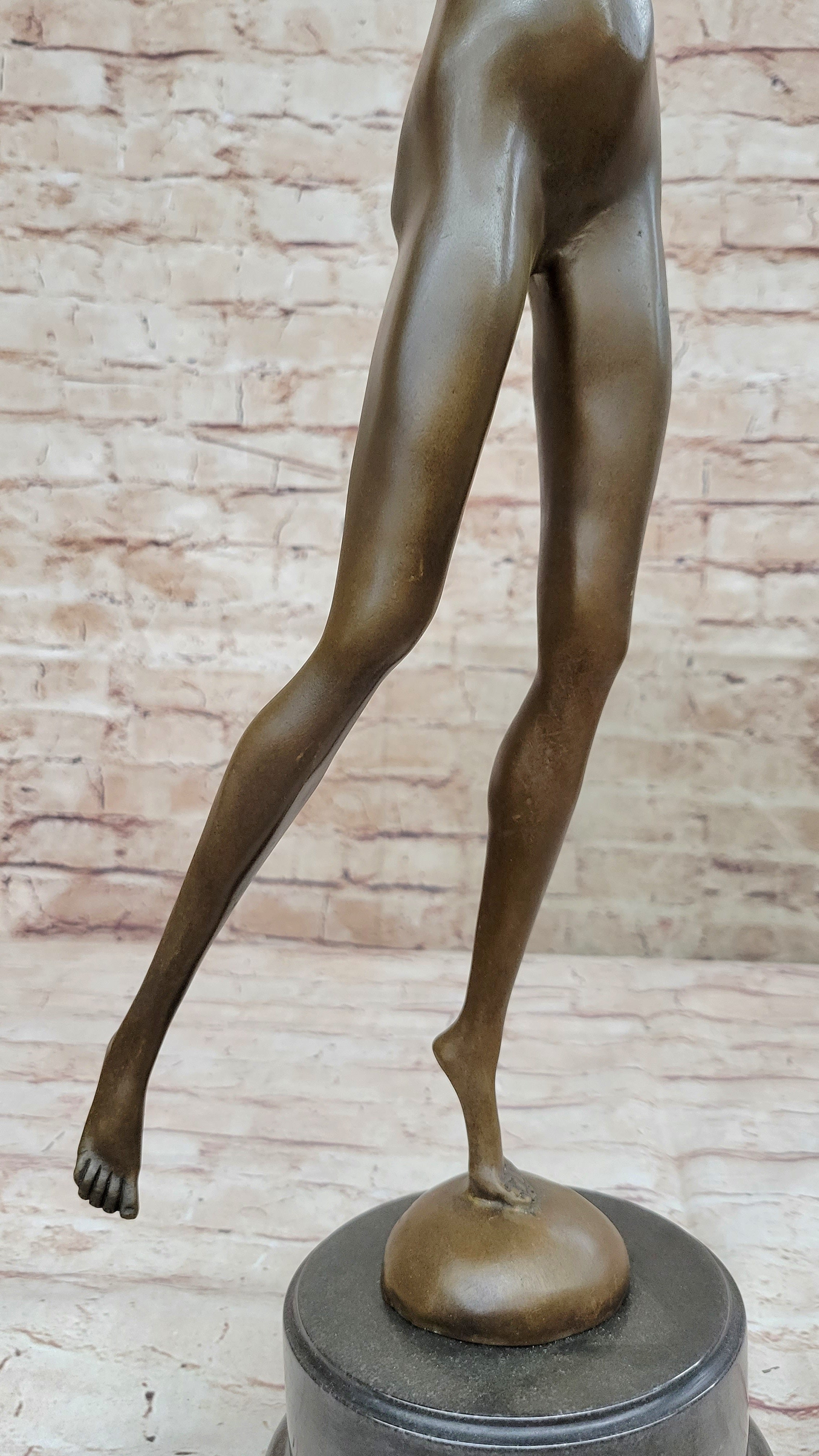 Nude Diana The Huntress by Jean Patoue Genuine Bronze Sculpture