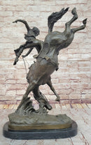 Female Horseback Rider Thrown Off Horse - Bronze Sculpture by Milo