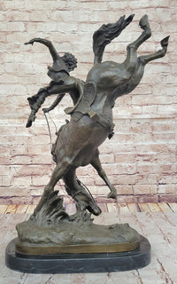 Female Horseback Rider Thrown Off Horse - Bronze Sculpture by Milo