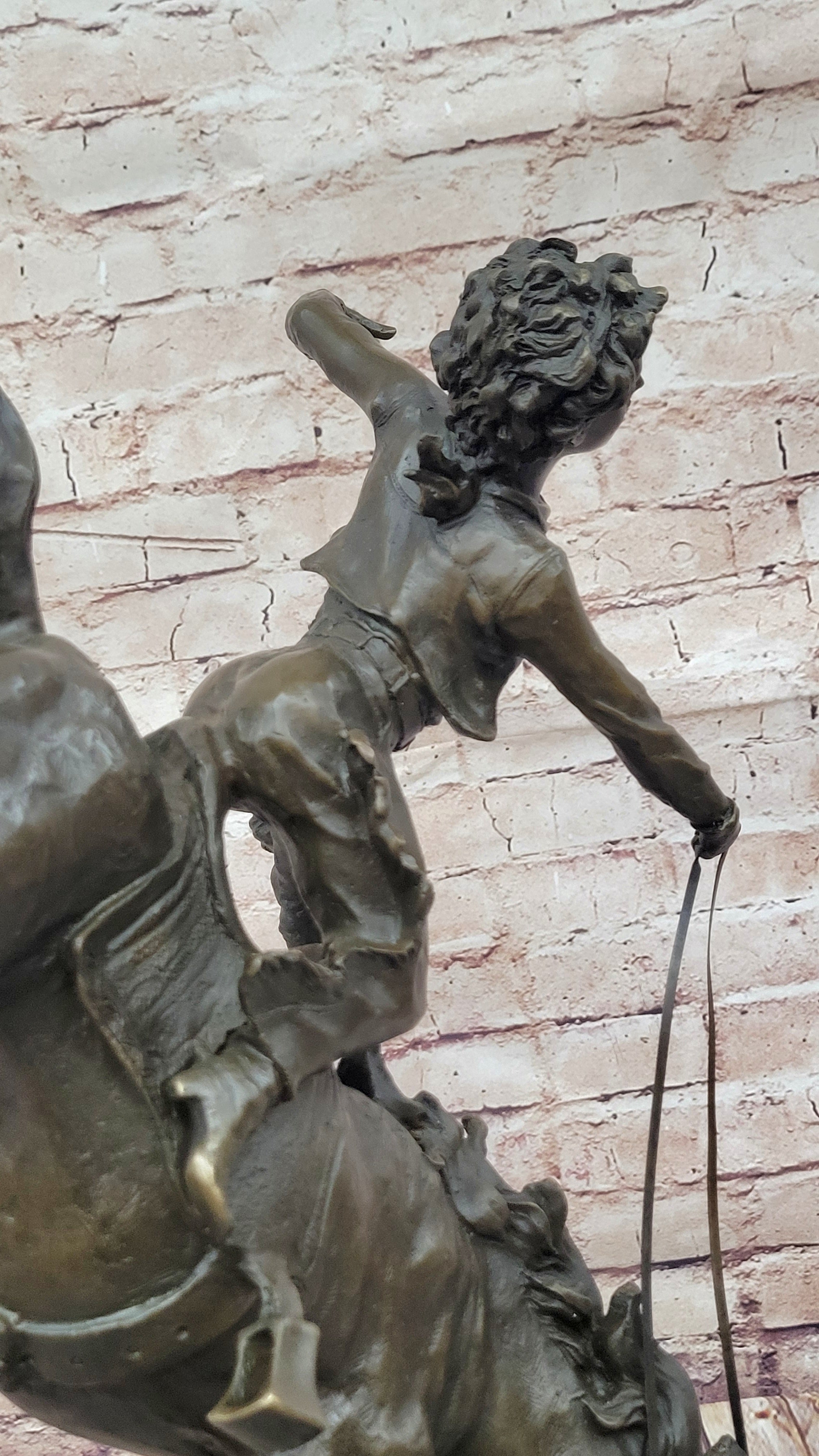 Female Horseback Rider Thrown Off Horse - Bronze Sculpture by Milo