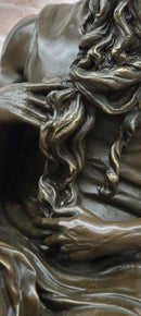 Bronze Figure Moses Signed Michelangelo Sculptures Decorative Figurine Statue on Marble Base