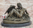Large Leda and the swan by A. Carrier greek Mythology Classic Bronze Sculpture Artwork