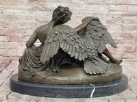 Large Leda and the swan by A. Carrier greek Mythology Classic Bronze Sculpture Artwork