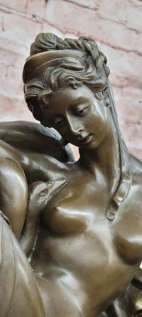 Large Leda and the swan by A. Carrier greek Mythology Classic Bronze Sculpture Artwork