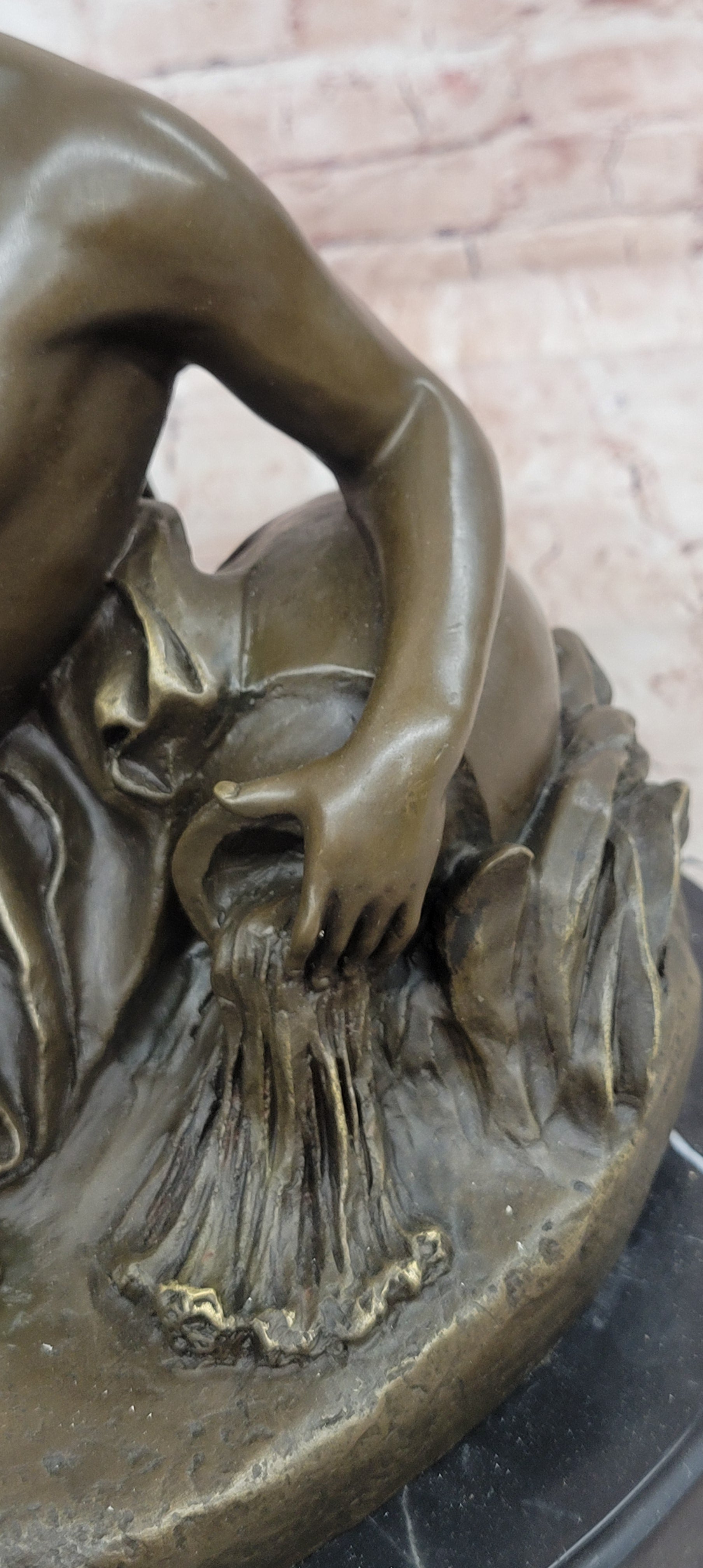 Large Leda and the swan by A. Carrier greek Mythology Classic Bronze Sculpture Artwork
