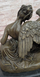 Large Leda and the swan by A. Carrier greek Mythology Classic Bronze Sculpture Artwork